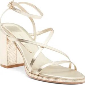 Dolce Vita Gold Strappy Block Heels